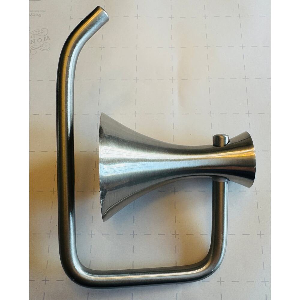 Modern Open-Ended Bathroom Toilet Paper Holder, Brushed Finish -Never been used